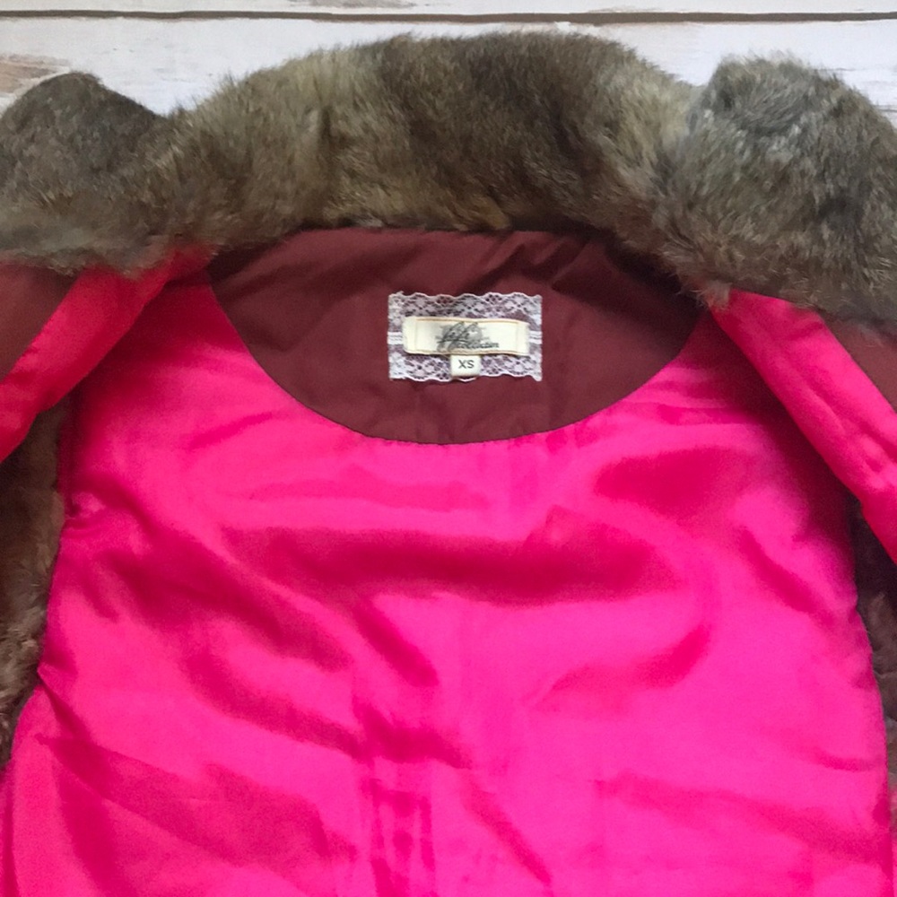 Women’s Down Feather Vest Rust Fall Outerwear Xs - image 2